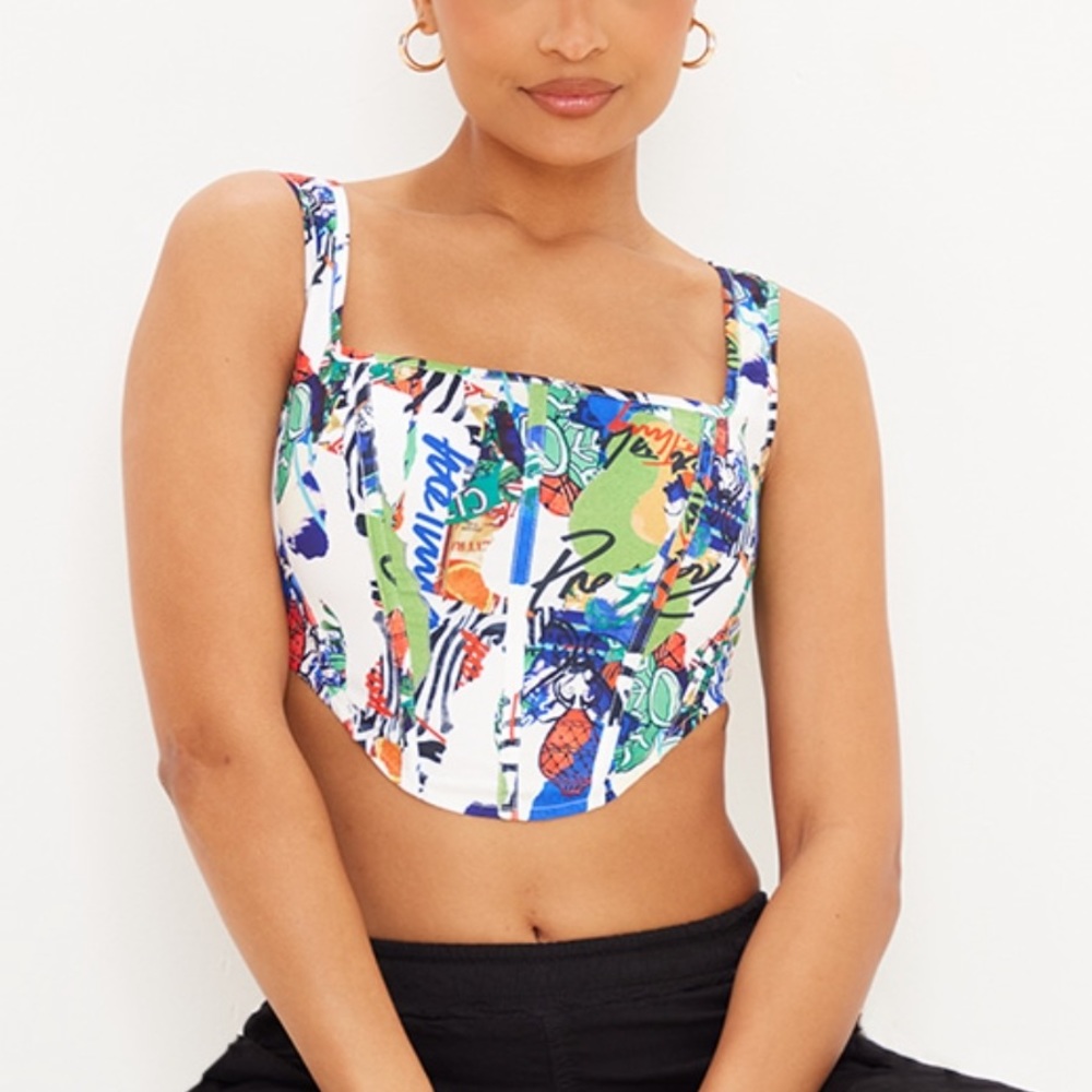 MULTICOLOR CORSET TOP